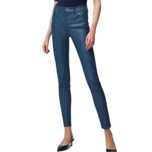 NWT White House Black Market High-Rise Coated Skinny Jeans - True Indigo - Sz 8L